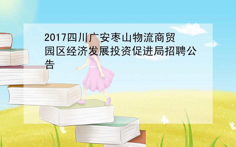 2017四川广安枣山物流商贸园区经济发展投资促进局招聘公告
